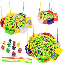 Load image into Gallery viewer, Aoile Classical Fishing Toys Set for Kids Educational Toys with Music Electric Rotating Fishing Game Funny Sports for Birthday Gift Medium Fish (24 Fish)
