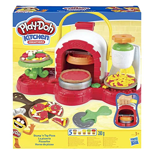Play-Doh Stamp 'n Top Pizza Oven Toy with 5 Non-Toxic multiColours