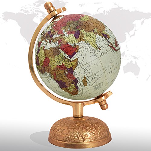 Desktop Rotating Globe Georgraphy World Map Off-White 8