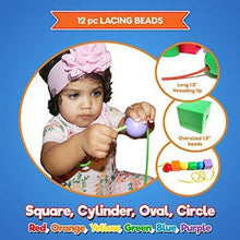 Load image into Gallery viewer, Jumbo Lacing Beads For Toddlers and Nuts &amp; Bolts | 2-in-1 Montessori Educational Preschool Toys for 2 Year Old - Matching Fine Motor Skills Toddler Games with Toy Storage &amp; Learning Activities eBook
