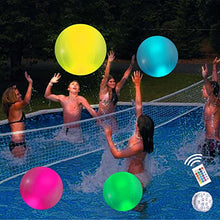 Load image into Gallery viewer, Eyewalk Pool Toys 16&quot; Glow in The Dark LED Beach Ball Party Supplies Beach Toy, 16 Color Changing Floating Pool Lights, Outdoor Pool Beach Glow Party Games and Decorations (1PC)
