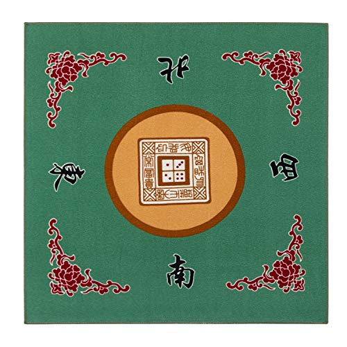 Sanvo Universal Mahjong/Paigow/Poker/Dominos/Game Table Cover,Slip Resistant Mat(Green) 31.5