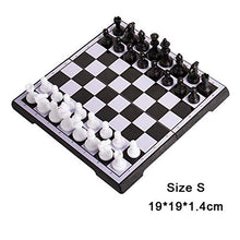 Load image into Gallery viewer, HJUIK Chess Game Set 2020 New Magnetic Chess Set Chess Portable Travel Chess Set Plastic Chess Game Magnetic Chess Pieces Folding Chessboard As Gift Toy (Color : Black 2 Size S)
