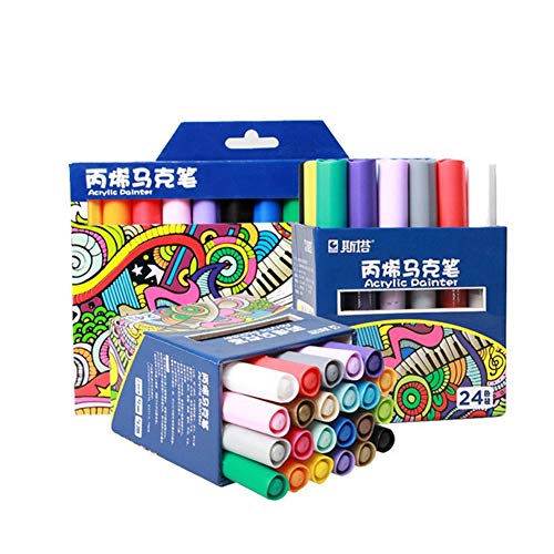 FairOnly 12/24 Color Fineliner Pen Set Fine Line Colored Sketch Arts Drawing Marker Pens for Bullet Graffiti Painting 12 Colors for Student Office Supplies