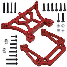Load image into Gallery viewer, Hobbypark Aluminum Front &amp; Rear Shock Tower Mounts Replace 3638 3639 for 1/10 Traxxas Slash 2WD Upgrade Parts (Red)
