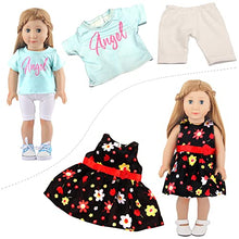 Load image into Gallery viewer, 18 inch Doll Clothes and Accessories fit 18 inch Girl Dolls - Including 8 Complete Set Toys Doll Outfits,Doll Accessories with Cap, Underwear and Hair Clip
