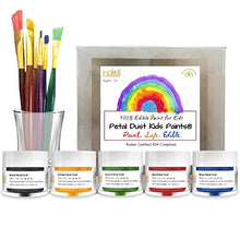Load image into Gallery viewer, Bakell Edible Paint for Kids &amp; Toddlers (5 Pack Edible Paint Set w/ Paint Brushes) Kosher Certified | 100% Edible Paint for Kids, 3+ | Vegan, Gluten Free, Nut Free, Dairy Free, Non-GMO Kids Paint
