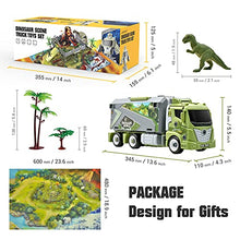 Load image into Gallery viewer, LASCOTON Dinosaur Toys for Kids 3-5, Toy Trucks Christmas Halloween Birthday Gifts for 3 4 5 6 7 Year Old Boys Girls Toddlers, Dinosaurs Figures Cars Playset with Play Mat, Dino Trailer Semi Truck
