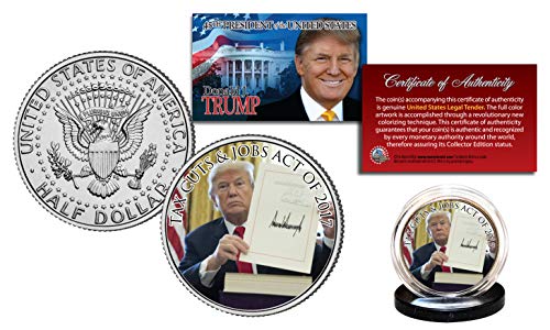 Donald Trump 45th President Tax Cuts & Jobs Act of 2017 JFK Half Dollar US Coin