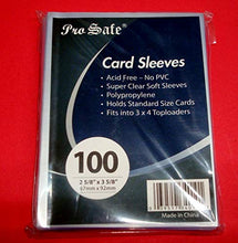 Load image into Gallery viewer, 100 Pro-Safe Standard Size Clear Card Penny Sleeves 2 5/8 x 3 5/8 (67mmx92mm)
