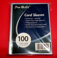100 Pro-Safe Standard Size Clear Card Penny Sleeves 2 5/8 x 3 5/8 (67mmx92mm)