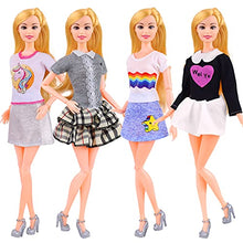 Load image into Gallery viewer, K.T. Fancy 35 PCS Doll Clothes and Accessories 5 Fashion Clothes Sets 5 Fashion Skirts 14 Outfit Accessories10 Shoes and A Dog for 11.5 inch Doll
