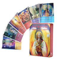 Divination Playing Cards | 45 Card Tarot Set Archangel Oracle Cards | Future Telling Game Home Party Fate Divination Card Adult Children Exquisite Table Card Game Gift Accessory+(3.7 x 2.6in)