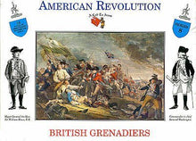 Load image into Gallery viewer, American Revolution British Grenadiers Infantry 16 Unpainted Plastic Figures in 4 Poses 1/32 Scale A Call to Arms Compatible with Airfix Armies in Plastic Marx Type
