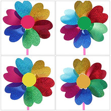 Load image into Gallery viewer, TOYANDONA 20Pcs Kids Pinwheel Toys Rainbow Pinwheel Plastic Windmill Wind Spinner DIY Pinwheels for Kids Toy Garden Party Lawn Decor ( Random Color )
