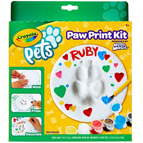 Crayola Pets Paw Print Keepsake Kit, Circle Craft Kit, Gifts for Pet Lovers