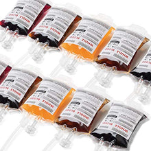 Load image into Gallery viewer, Blood Bags for Drinks Party Favor, Halloween Party Decorations Reusable Drink Pouch Dispenser Set of 20 IV Bags for Halloween, Theme Party, Costume Props,Vampire,Zombie,Nurse Graduation
