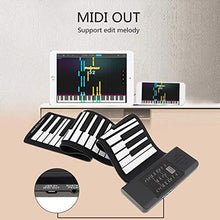 Load image into Gallery viewer, G&amp;URW Upgrade Portable 61 Keys Roll Up Flexible Electronic Piano Keyboard with Full Soft Responsive Keys Built-in Speaker
