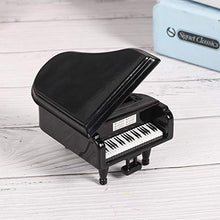 Load image into Gallery viewer, Pssopp Black Grand Piano Model Miniature Basswood Music Instrument Ornament Dolls House Living Room Furniture and Accessories Set

