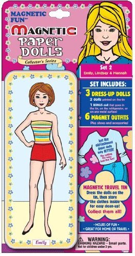 Magnetic Paper Dolls Single Doll Set 2 Emily, Lindsey & Hannah by Lee Publications