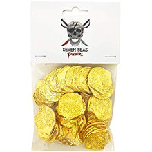 Load image into Gallery viewer, Lot of 100 - Toy Shiny Gold Pirate Coins Treasure
