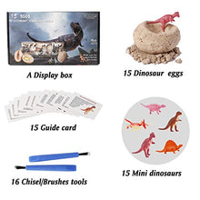 Load image into Gallery viewer, 15PCS Dinosaur Eggs Toys Kids Easter, Dino Dig It Up Games, STEM Science Kit for 3 4 5 6 7 8 9 10 11 12 Year Olds Old Boy Girl Birthday Gift, Surprise Educational Excavation Dragon Dinausor Craft
