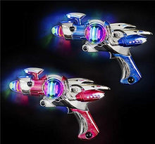 Load image into Gallery viewer, Rhode Island Novelty Super Spinning Laser Space Gun with LED Light &amp; Sound( Colors May Vary )
