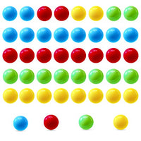 Hotusi 40Pcs Game Replacement Marbles Balls Compatible with Hungry Hungry Hippos(4 Colors)