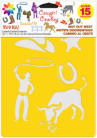 Delta Stencil Mania 3 Pack Value Stencils-Way Out West