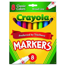 Load image into Gallery viewer, Crayola Classic Markers, Broad Line 8 ea
