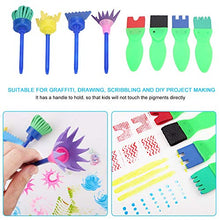 Load image into Gallery viewer, Kids Painting Set, 12 Pieces Kids Painting Pens Painting Brushes Set with Painting Brush Toy Seals Children Drawing Set for Children Play with Sponge Brushes
