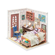 Load image into Gallery viewer, Hands Craft DIY Miniature Dollhouse Kit  Annes Bedroom 3D Model Wooden Furniture Tiny House Building with LED Lights Wood Pre Cut Pieces 1:24 Scale Puzzle for Teens and Adults DGM08
