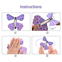 Load image into Gallery viewer, SEALEN 10 PCS Magic Fairy Flying Butterfly Wind Up, Rubber Band Powered Flying Magic Butterflies for Card, Gag Gifts Great Surprise Stocking Stuffers Party Playing (Random Color)
