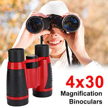 Load image into Gallery viewer, VGEBY1 6Pcs Binoculars Set, Toy Binoculars Exploring Set Educational Gift with Hand Crank Flashlight, Compass, Magnifying Glass, Drawstring Backpack, Whistle for Kids Children(Red)
