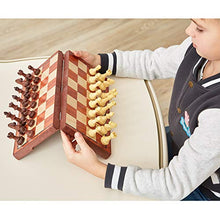Load image into Gallery viewer, KIDAMI Magnetic Travel Chess Set 12 Inches Folding Chess Board with 2 Portable Bags for Pieces Storage, Gift for Kids Adults Chess Lovers and Learners
