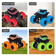 Load image into Gallery viewer, 4 Pack Monster Truck Toys for Boys and Girls, Inertia Car Pull Back Vehicle Playsets, Friction Powered Push and Go Toy Cars, Christmas Gift Birthday Party Supplies for Toddlers Kids Ages 3+
