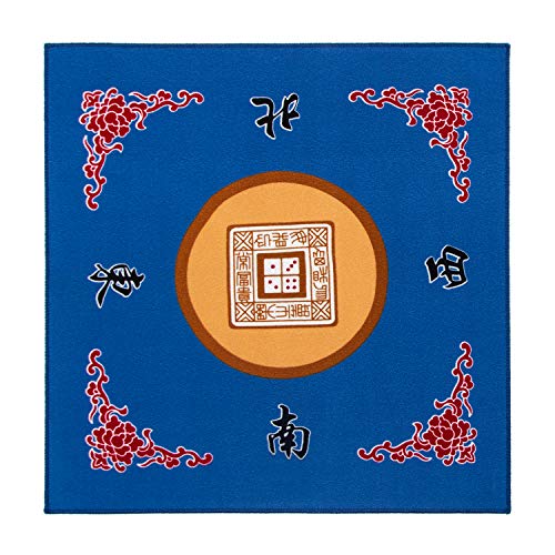 Sanvo Universal Mahjong/Paigow/Poker/Dominos/Game Table Cover,Slip Resistant Mat(Blue) 31.5