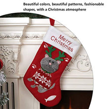 Load image into Gallery viewer, Toyvian Christmas Stockings Hanging Non Woven Stockings with Merry Christmas and Red Antlers Cat Christmas Fireplace Stockings Decorations for Indoor Home Office Mall
