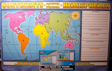 Load image into Gallery viewer, Canada, Continents, Hemispheres Dryer Erase Lap Board, The Board Dudes, English &amp; French
