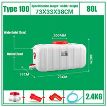 Load image into Gallery viewer, MAGFYLY Plastic Water Tank Camper 25L/45L/80L/110L/160L/200L Thickening Food-Grade White Plastic Rectangular Storage Tank Household Water Bucket with A Lid Large Water Tank (Size : C)
