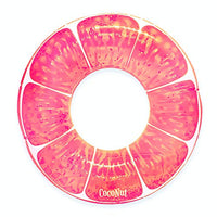 Pink Grapefruit Glitter Pool Float by Coconut Float  Giant Inflatable Raft  Durable Long Lasting 3.5 Foot Lounge Tube and Water Toy  Colorful Decoration for Summer Parties, Events  Ages 8+ Years