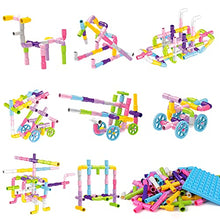 Load image into Gallery viewer, EP EXERCISE N PLAY 175 Piece Pipe Tube Sensory Toys, Tube Locks Construction Building Blocks with Wheels Baseplate, Preschool Educational STEM Building Learning Toys for Kid Ages 3+
