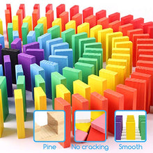 Load image into Gallery viewer, BigOtters Extra Large Domino Blocks Set, 108PCS Domino Starter Kit Colorful Wooden Domino Blocks Racing Tile Game Educational Toys for Boys Girls Birthday Gift Party Favor
