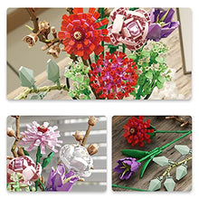 Load image into Gallery viewer, YuHuaFUShi Flower Bouquet Building Kit, 1237Pcs Flowers Plant Creative Building for Adults,DIY Building Blocks Set Education Stem Toy, Desk Decor, Without Vase
