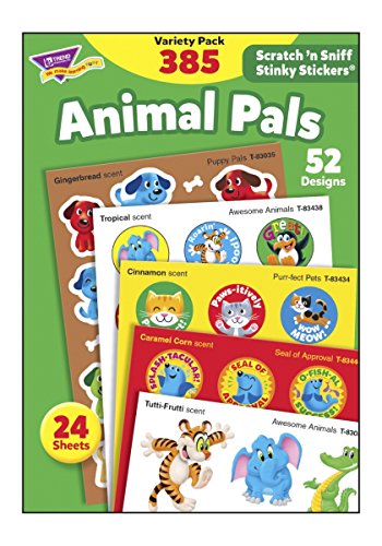 Trend Enterprises 1597423 Animal Pals Stinky Stickers Variety Pack - Pack of 385