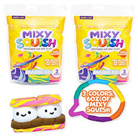Made By Me Marbled Mixy Squish Bundle by Horizon Group USA, Includes 2 Twin Packs Pre-Made Air Dry Clay, Sensory Play, 3 Colors, 6 oz Total, Pink & Yellow, Teal & Purple, Teal & Yellow, Dries Squishy