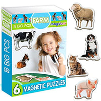 MAGDUM Farm Magnetic Puzzles for Kids Ages 3-5 - Toddler Puzzle - Travel Toys for Kids Ages 3-5 - Magnetic Travel Games Baby Puzzle Kids Puzzle Toys - Puzzle for Preschooler Magnet Puzzles Games