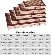 Load image into Gallery viewer, GXBCS Chess Set with Folding Board for Storage Portable Family Party Travel Game for Multiplayers (Color : 3434cm )
