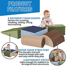 Load image into Gallery viewer, ECR4Kids SoftZone Climb and Crawl Activity Play Set, Lightweight Foam Shapes for Climbing, Crawling and Sliding, Safe Foam Playset for Toddlers and Preschoolers, 5-Piece Set, Earthtone
