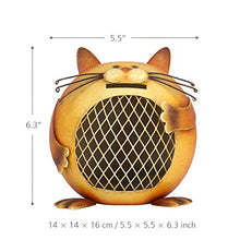 Load image into Gallery viewer, Tooarts Cat Coin Bank Animal Money Saving Box Iron Home Desk Decorations Ornament Children&#39;s Birthday Gift
